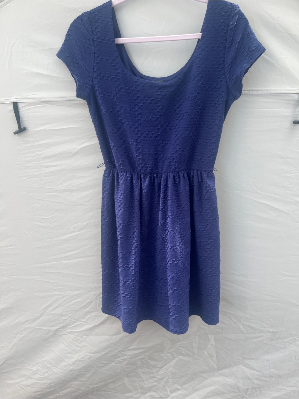 Lily Rose Textured Navy Mini Dress